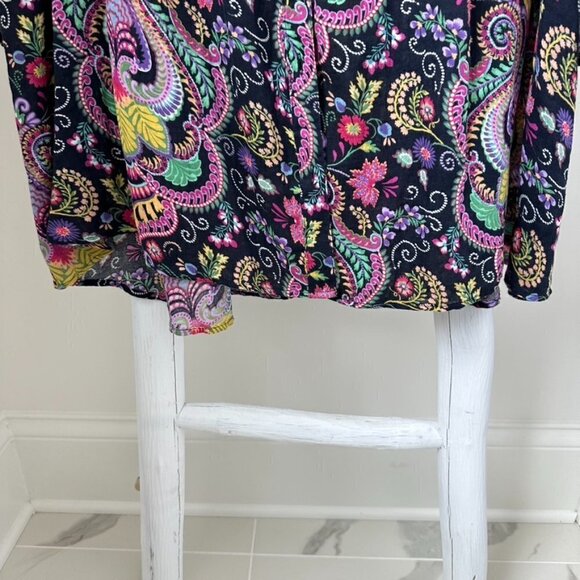 Anthropologie Vibrant Paisley Cover Up Tunic Top Size Medium - Picture 10 of 13